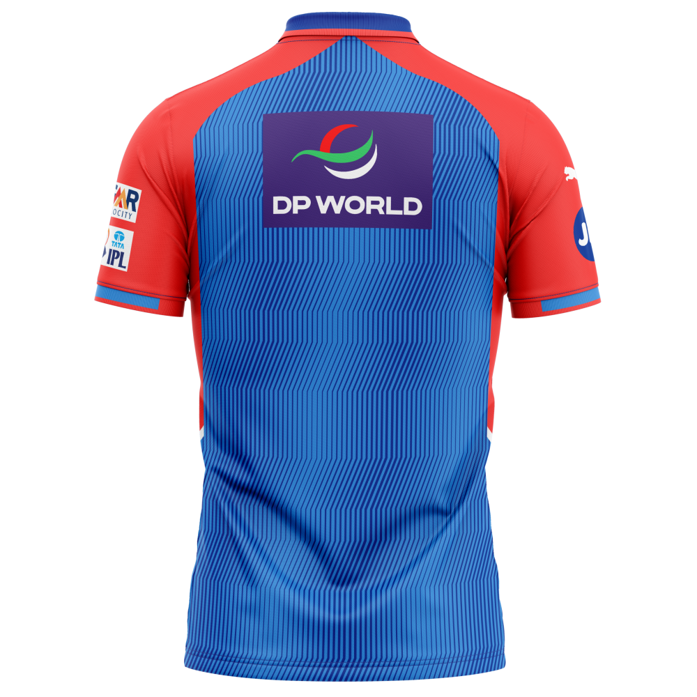 Delhi Capitals New IPL Replica Jersey 2025 (DC 2025 With Name Personalization) Delhi Capitals New IPL Replica Jersey 2025 (DC 2025 With Name Personalization)