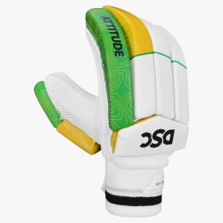 DSC Attitude Cricket Batting Gloves (Green/Yellow)