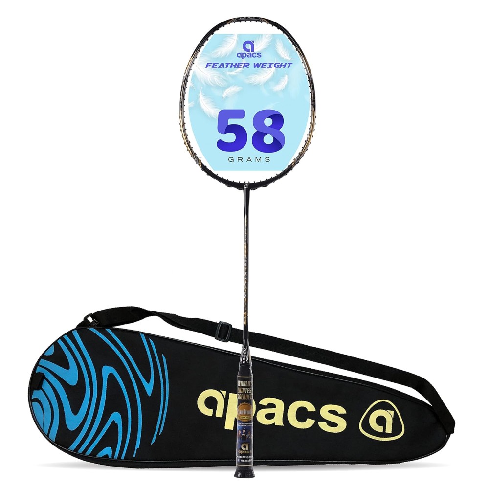 Apacs Feather Weight 55 Badminton Racket (Black/Gold) Apacs Feather Weight 55 Badminton Racket (Black/Gold)