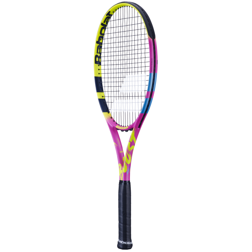 Babolat Boost Aero Rafa 2Nd Gen Tennis Racquet - 260 g - Yellow Pink Blue Babolat Boost Aero Rafa 2Nd Gen Tennis Racquet - 260 g - Yellow Pink Blue