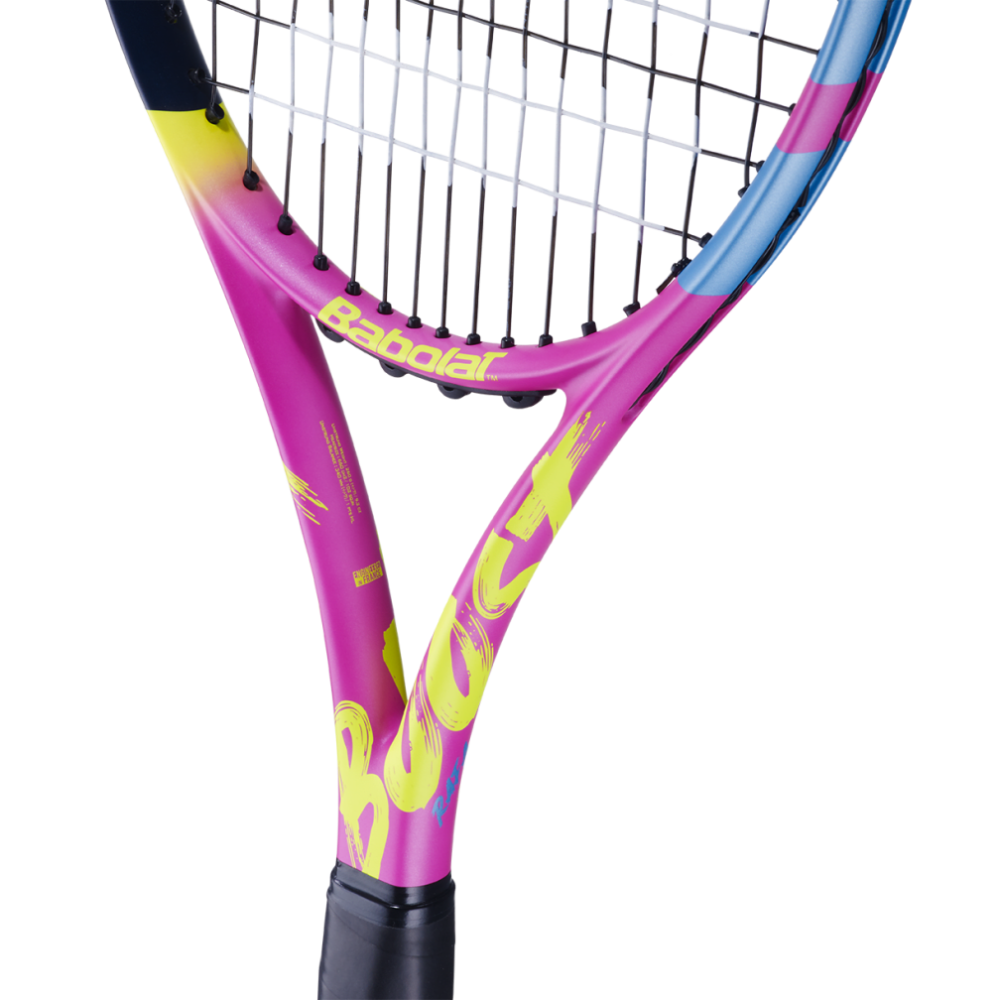 Babolat Boost Aero Rafa 2Nd Gen Tennis Racquet - 260 g - Yellow Pink Blue Babolat Boost Aero Rafa 2Nd Gen Tennis Racquet - 260 g - Yellow Pink Blue