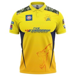 Chennai Super Kings IPL Replica Jersey 2022 (CSK 2022 With Name Personalization)