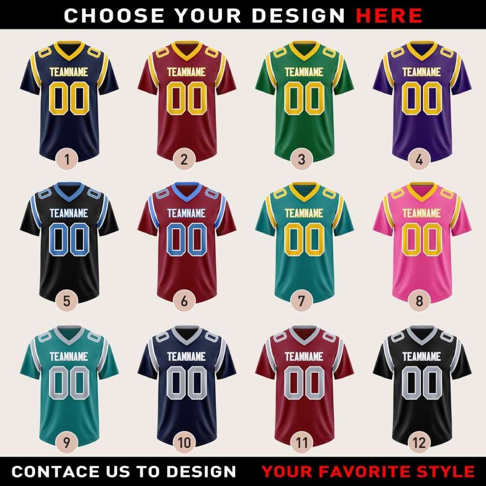 Custom Football Jersey for Men and Women with Name and Number Personalisation Custom Football Jersey for Men and Women with Name and Number Personalisation