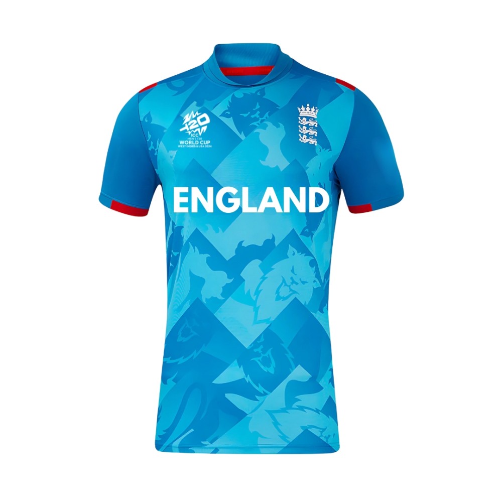 England Blue 24/25 ODI Half Sleeves Cricket Fan Jersey - 100% Dryfit Polyester