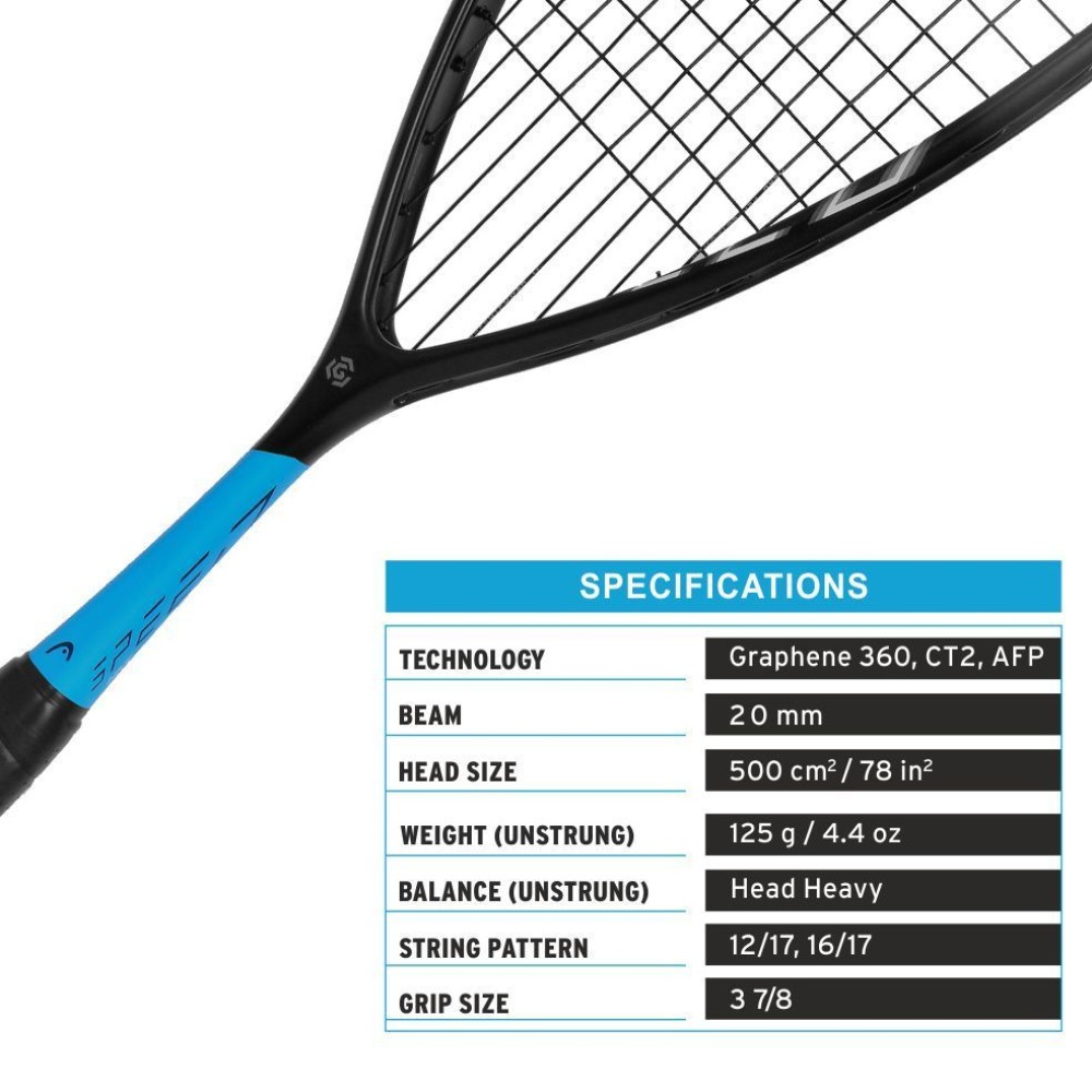 HEAD Graphene 360 Speed 125 Squash Racquet HEAD Graphene 360 Speed 125 Squash Racquet