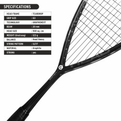 HEAD Graphene XT Hurricane 123 Squash Racquet (Black) HEAD Graphene XT Hurricane 123 Squash Racquet (Black)