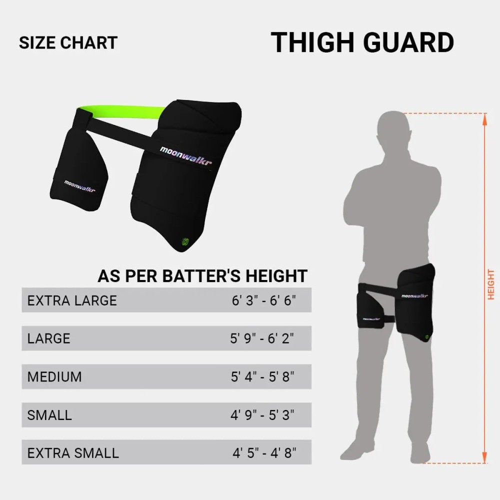 Moonwalkr 2.0 Black Cricket Thigh Guard Moonwalkr 2.0 Black Cricket Thigh Guard