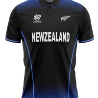 New Zealand ODI World Cup 2015 Half Sleeves Cricket Fan Jersey - 100% Dryfit Polyester - With Name Personalisation