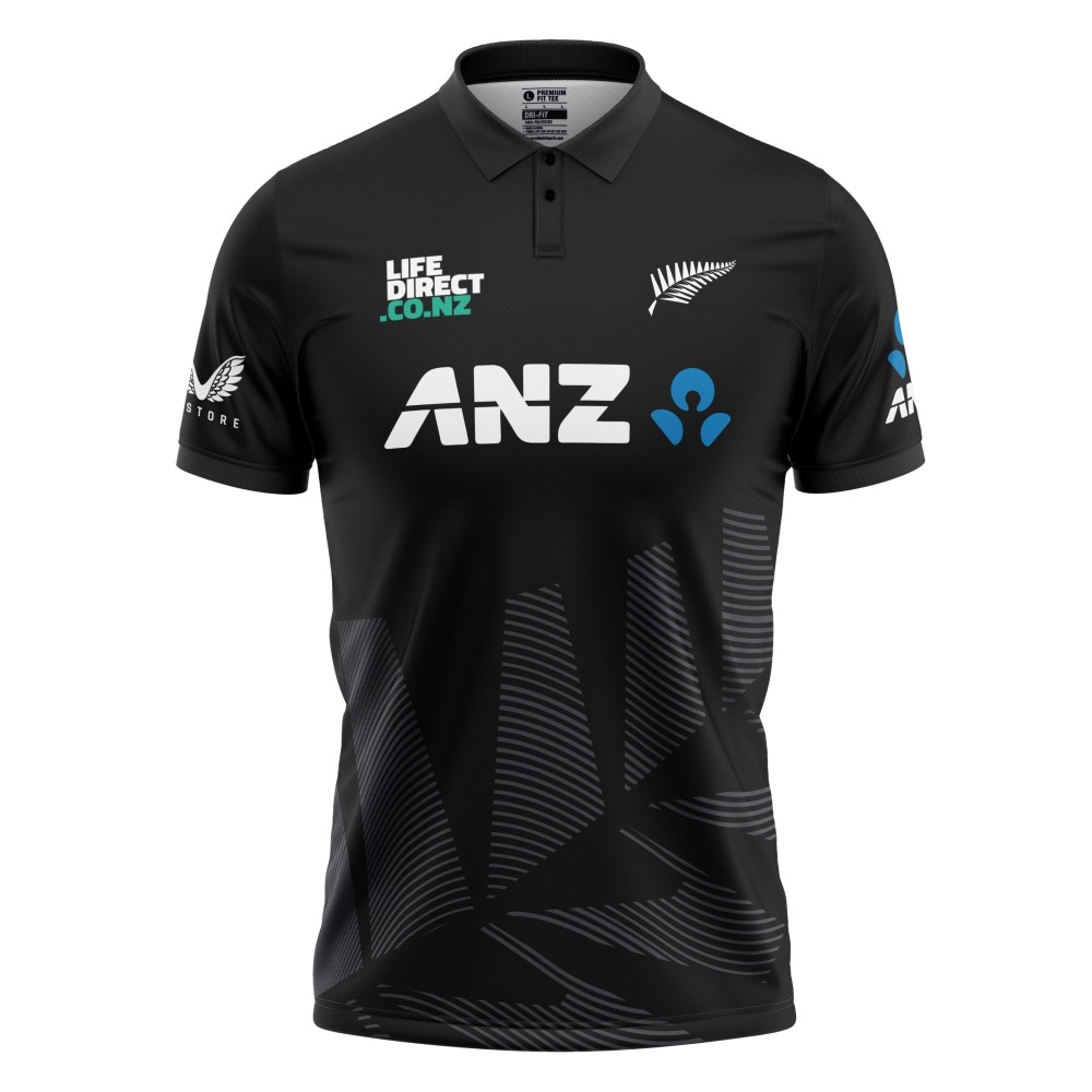 New Zealand ODI World Cup 2025 Half Sleeves Cricket Fan Jersey - 100% Dryfit Polyester - With Name Personalisation