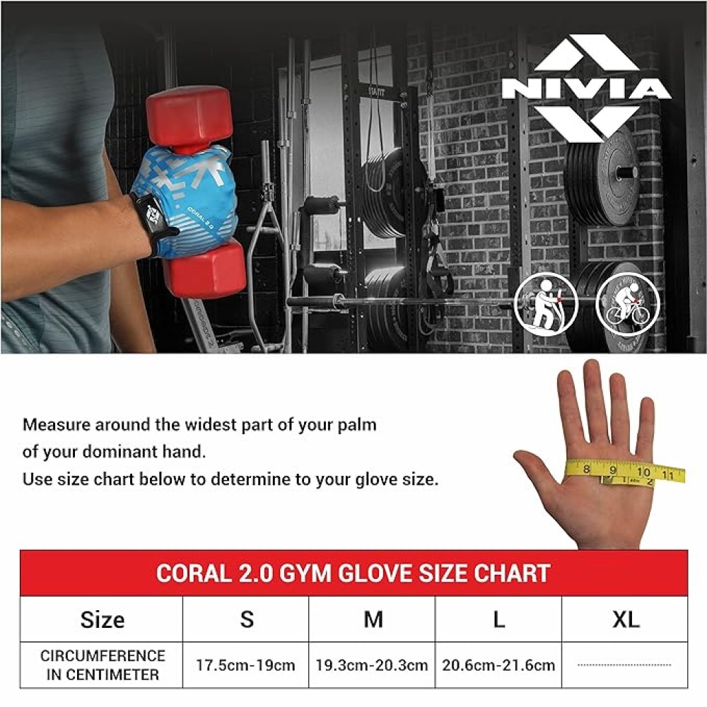 Nivia Coral 2.0 Gym Gloves Nivia Coral 2.0 Gym Gloves