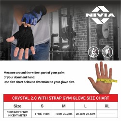 Nivia Crystal 2.0 With Strap Gym Gloves Nivia Crystal 2.0 With Strap Gym Gloves