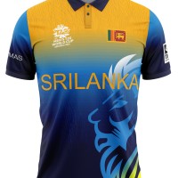 Sri Lanka Cricket World Cup Jersey 2022 Half Sleeves Cricket Fan Jersey - 100% Dryfit Polyester - With Name Personalization