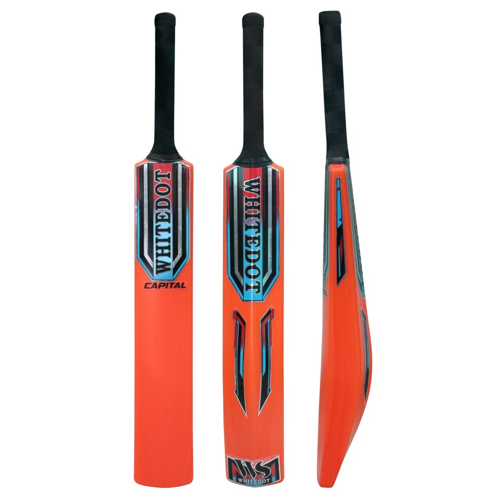 Whitedot Capital Orange Heavy Duty Plastic Cricket Bat for Heavy and Light Tennis Ball Whitedot Capital Orange Heavy Duty Plastic Cricket Bat for Heavy and Light Tennis Ball