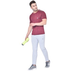Whitedot FlexFit Round Neck Regular Dry Fit Gym Sports T-Shirt - Wine Whitedot FlexFit Round Neck Regular Dry Fit Gym Sports T-Shirt - Wine