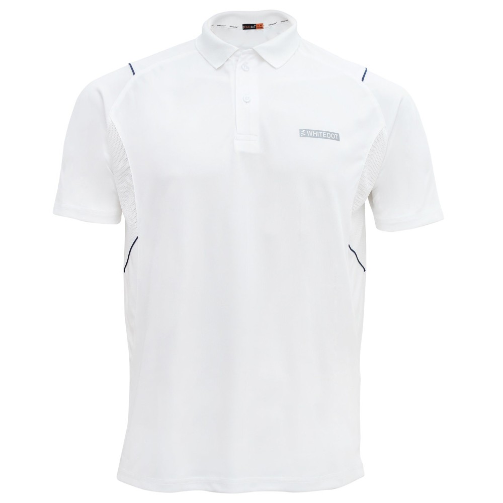 Whitedot Omega Dri-FIT Cricket White Polo T-Shirt Whitedot Omega Dri-FIT Cricket White Polo T-Shirt