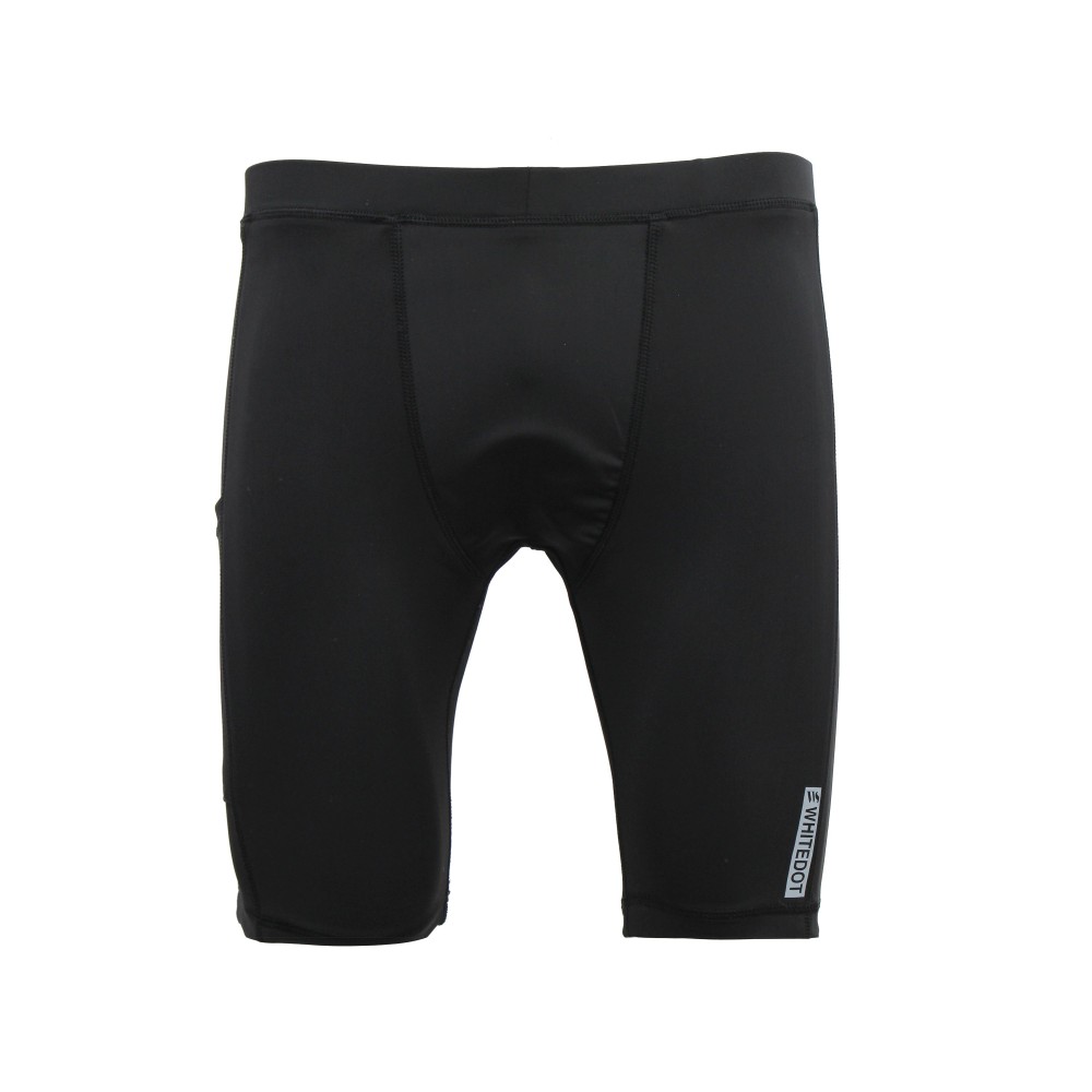 Whitedot Sigma Black Quick Dry Compression Shorts with Mobile Pocket Whitedot Sigma Black Quick Dry Compression Shorts with Mobile Pocket