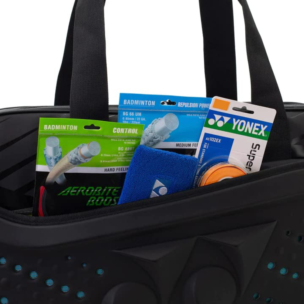 YONEX Badminton Tournament Bag 2231 Black (3D Logo) (Black Black Ceramic) YONEX Badminton Tournament Bag 2231 Black (3D Logo) (Black Black Ceramic)