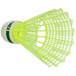 Yonex Mavis 10 Nylon Shuttlecock, Yellow, Pack of 6 | Made in Japan (Green Cap)