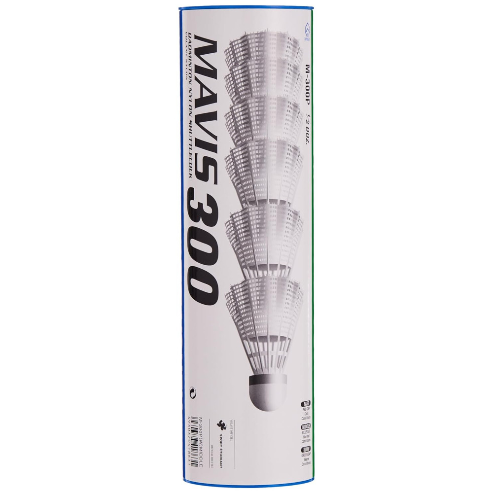 Yonex Mavis 10 Nylon Shuttlecock, Yellow, Pack of 6 | Made in Japan (Green Cap) Yonex Mavis 10 Nylon Shuttlecock, Yellow, Pack of 6 | Made in Japan (Green Cap)