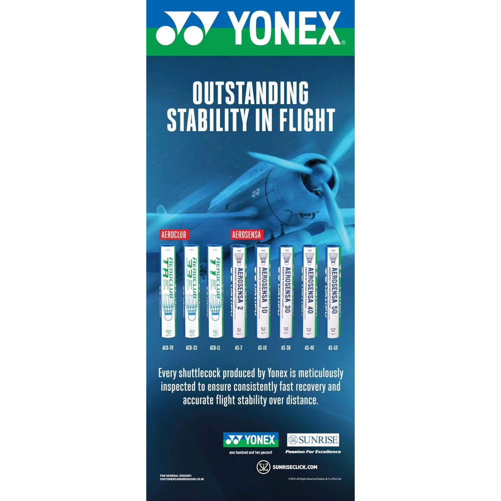 YONEX ACB TR Badminton Feather Shuttlecock (White) YONEX ACB TR Badminton Feather Shuttlecock (White)