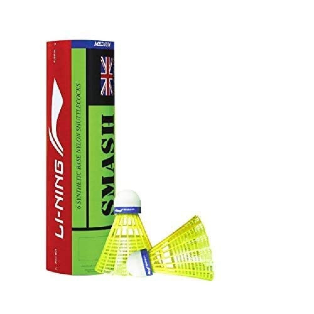 Li-Ning Smash Nylon Shuttle, Pack of 6 Li-Ning Smash Nylon Shuttle, Pack of 6