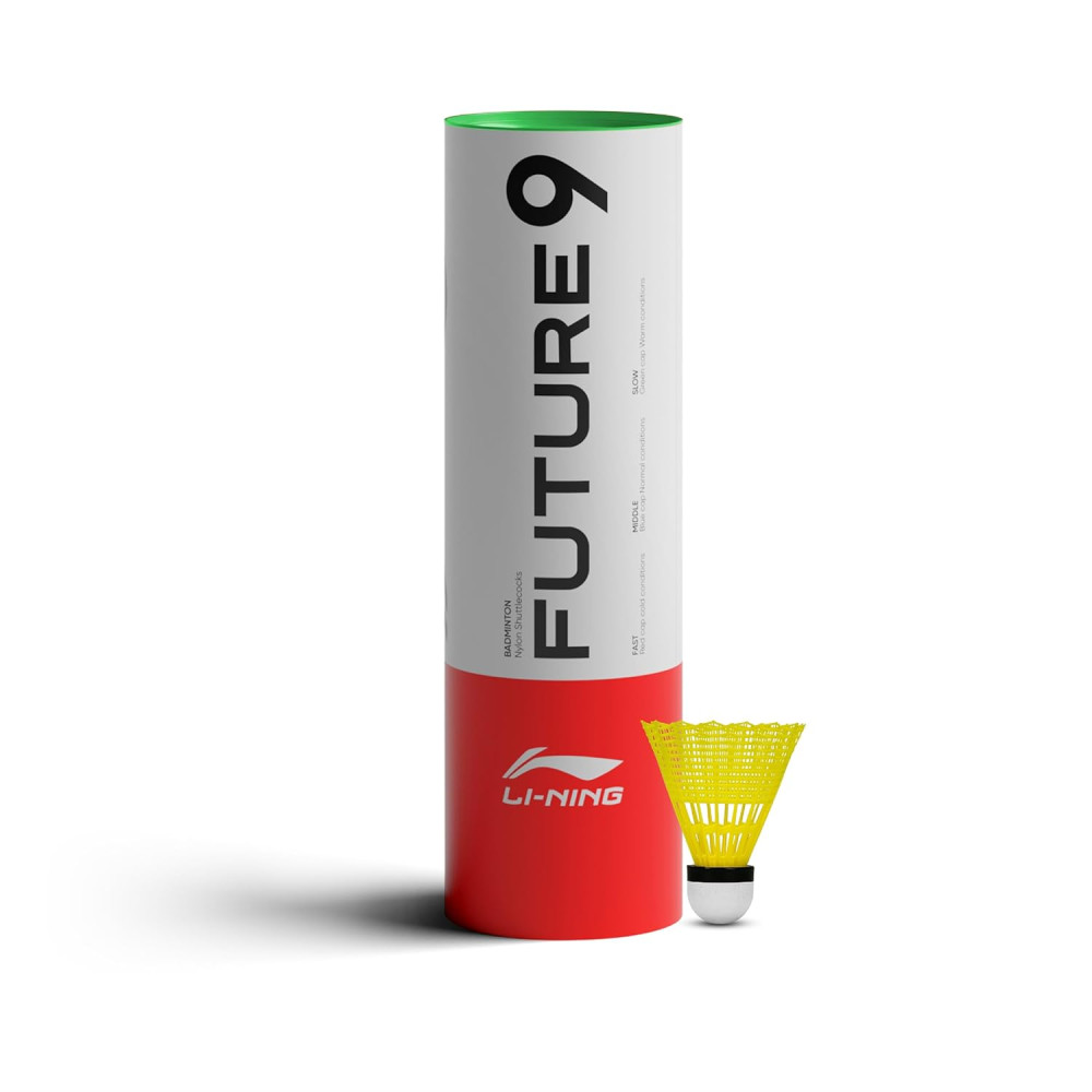 Li-Ning Future 9 Nylon Shuttlecock (Yellow, Pack of 6) Li-Ning Future 9 Nylon Shuttlecock (Yellow, Pack of 6)