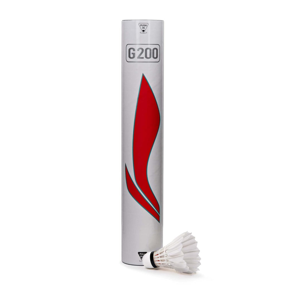 Li-Ning G200 Feather Shuttlecock (Speed 77) (White) - Pack of 12 Li-Ning G200 Feather Shuttlecock (Speed 77) (White) - Pack of 12