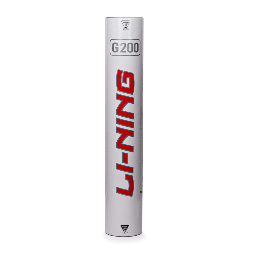 Li-Ning G200 Feather Shuttlecock (Speed 77) (White) - Pack of 12 Li-Ning G200 Feather Shuttlecock (Speed 77) (White) - Pack of 12