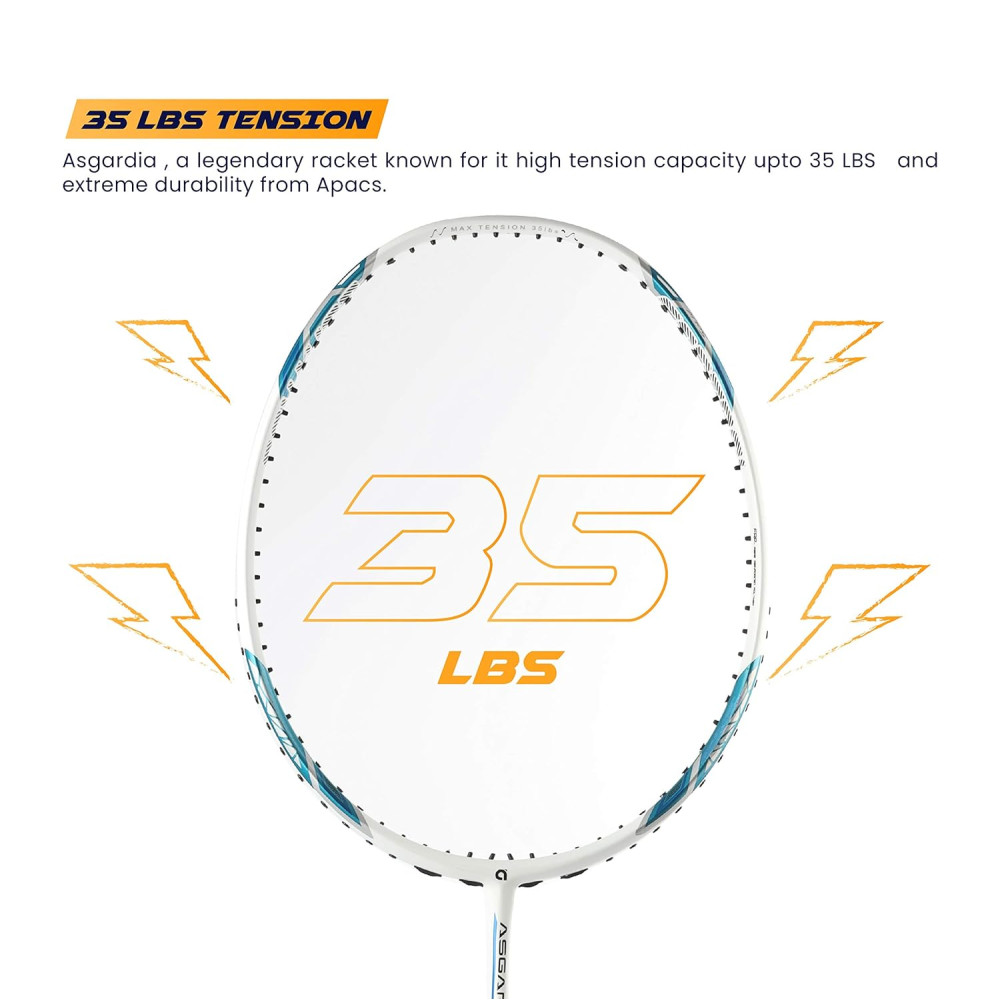 Apacs Asgardia Control (73 grams Ultra Lightweight) Made in Vietnam | Japanese Graphite Unstrung Badminton Racket with Full Cover | G2-4 1/8 inches (Orange) Apacs Asgardia Control (73 grams Ultra Lightweight) Made in Vietnam | Japanese Graphite Unstrung Badminton Racket with Full Cover | G2-4 1/8 inches (Orange)