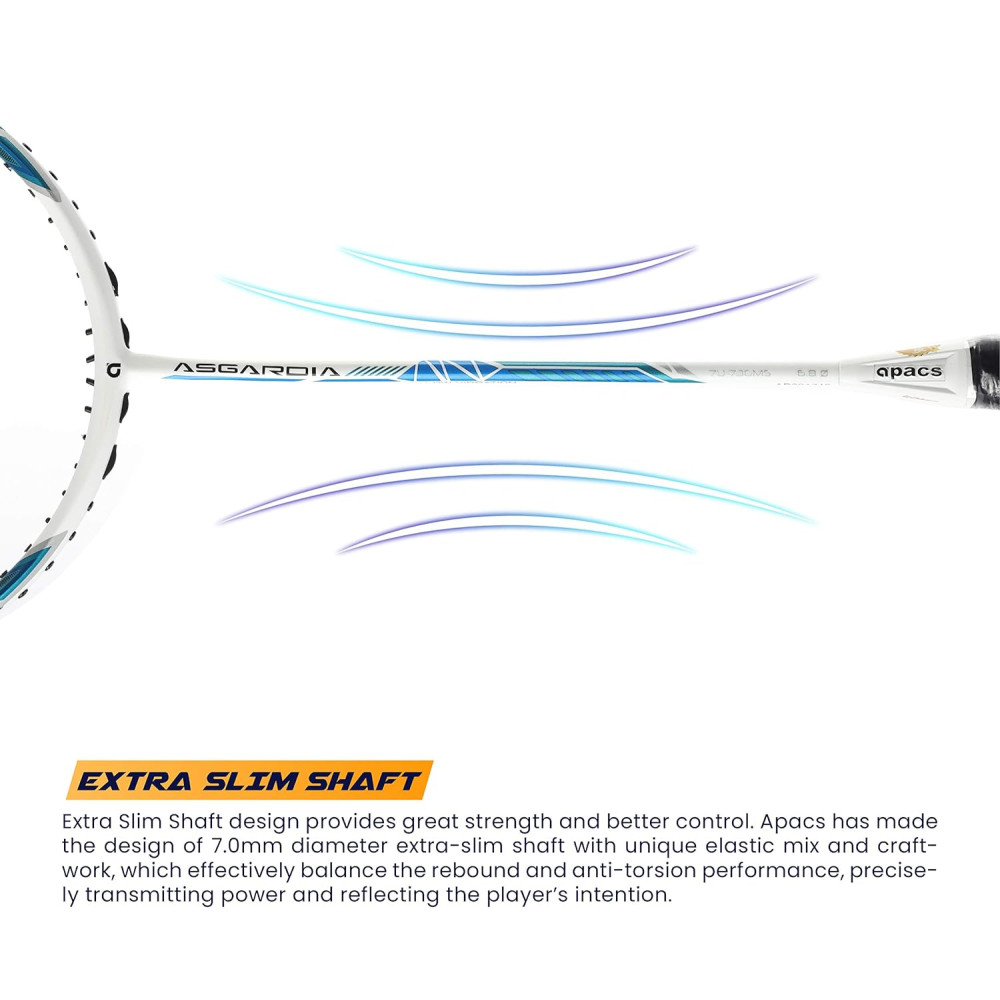 Apacs Asgardia Control (73 grams Ultra Lightweight) Made in Vietnam | Japanese Graphite Unstrung Badminton Racket with Full Cover | G2-4 1/8 inches (Orange) Apacs Asgardia Control (73 grams Ultra Lightweight) Made in Vietnam | Japanese Graphite Unstrung Badminton Racket with Full Cover | G2-4 1/8 inches (Orange)