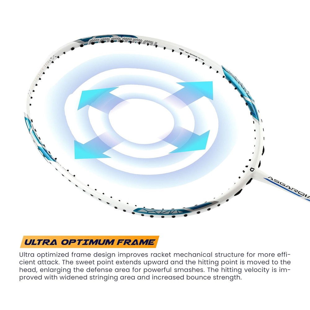 Apacs Asgardia Control (73 grams Ultra Lightweight) Made in Vietnam | Japanese Graphite Unstrung Badminton Racket with Full Cover | G2-4 1/8 inches (Orange) Apacs Asgardia Control (73 grams Ultra Lightweight) Made in Vietnam | Japanese Graphite Unstrung Badminton Racket with Full Cover | G2-4 1/8 inches (Orange)