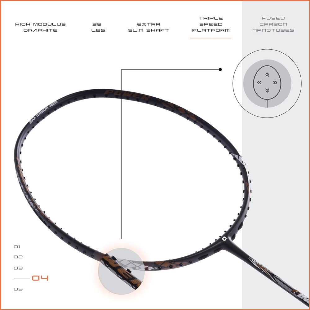 Apacs Finapi 232 (Unstrung, 38 LBS Max Tension) Made in Vietnam | 100% Japanese Graphite | High Modulus | High Power Badminton Racket with Free Full Cover | G1-4 1/4 inches (Black) Apacs Finapi 232 (Unstrung, 38 LBS Max Tension) Made in Vietnam | 100% Japanese Graphite | High Modulus | High Power Badminton Racket with Free Full Cover | G1-4 1/4 inches (Black)