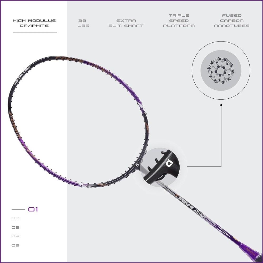 Apacs Finapi 232 (Unstrung, 38 LBS Max Tension) Made in Vietnam | 100% Japanese Graphite | High Modulus | High Power Badminton Racket with Free Full Cover | G1-4 1/4 inches (Black) Apacs Finapi 232 (Unstrung, 38 LBS Max Tension) Made in Vietnam | 100% Japanese Graphite | High Modulus | High Power Badminton Racket with Free Full Cover | G1-4 1/4 inches (Black)