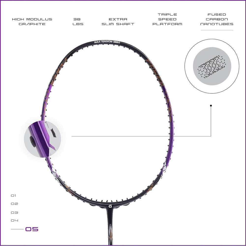 Apacs Finapi 232 (Unstrung, 38 LBS Max Tension) Made in Vietnam | 100% Japanese Graphite | High Modulus | High Power Badminton Racket with Free Full Cover | G1-4 1/4 inches (Black) Apacs Finapi 232 (Unstrung, 38 LBS Max Tension) Made in Vietnam | 100% Japanese Graphite | High Modulus | High Power Badminton Racket with Free Full Cover | G1-4 1/4 inches (Black)