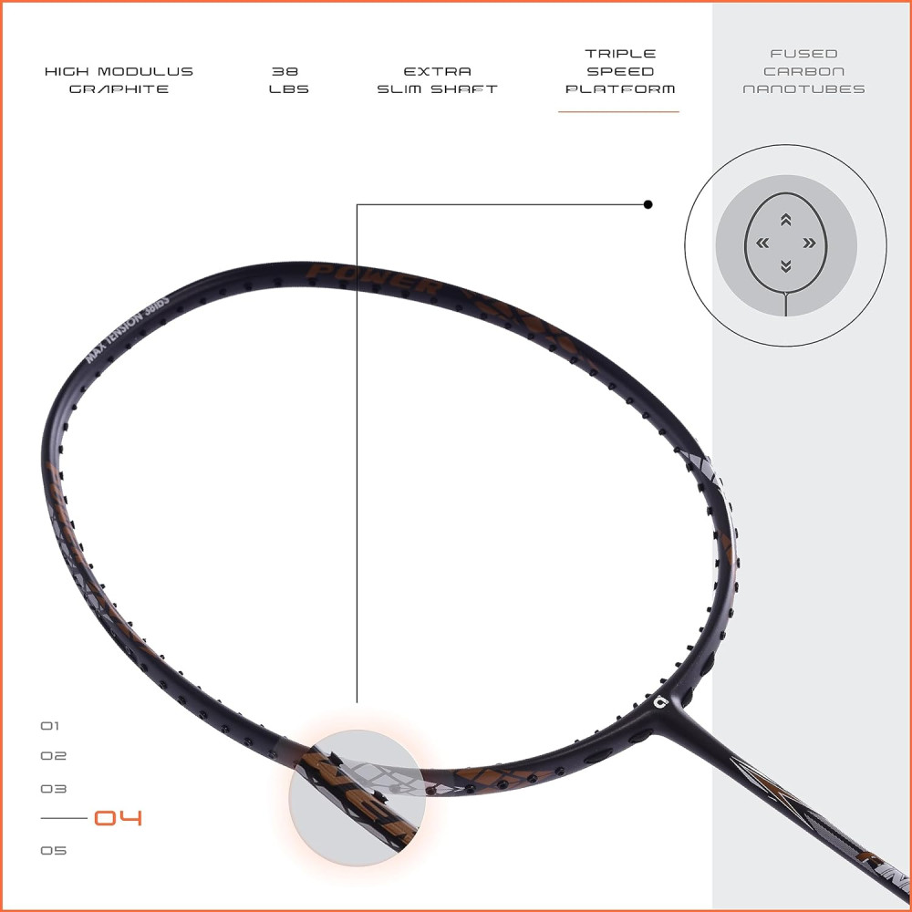 Apacs Finapi 232 (Unstrung, 38 LBS Max Tension) Made in Vietnam | 100% Japanese Graphite | High Modulus | High Power Badminton Racket with Free Full Cover | G1-4 1/4 inches (Black) Apacs Finapi 232 (Unstrung, 38 LBS Max Tension) Made in Vietnam | 100% Japanese Graphite | High Modulus | High Power Badminton Racket with Free Full Cover | G1-4 1/4 inches (Black)