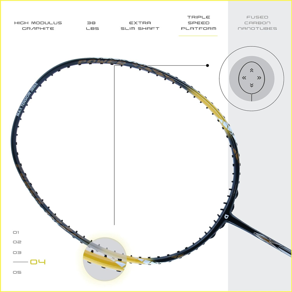 Apacs Finapi 232 (Unstrung, 38 LBS Max Tension) Made in Vietnam | 100% Japanese Graphite | High Modulus | High Power Badminton Racket with Free Full Cover | G1-4 1/4 inches (Black) Apacs Finapi 232 (Unstrung, 38 LBS Max Tension) Made in Vietnam | 100% Japanese Graphite | High Modulus | High Power Badminton Racket with Free Full Cover | G1-4 1/4 inches (Black)