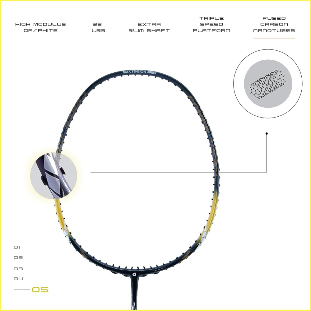 Apacs Finapi 232 (Unstrung, 38 LBS Max Tension) Made in Vietnam | 100% Japanese Graphite | High Modulus | High Power Badminton Racket with Free Full Cover | G1-4 1/4 inches (Black) Apacs Finapi 232 (Unstrung, 38 LBS Max Tension) Made in Vietnam | 100% Japanese Graphite | High Modulus | High Power Badminton Racket with Free Full Cover | G1-4 1/4 inches (Black)
