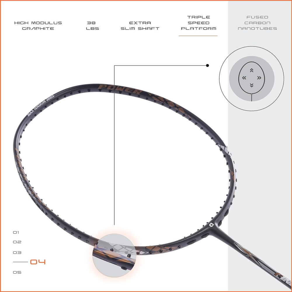 Apacs Finapi 232 (Unstrung, 38 LBS Max Tension) Made in Vietnam | 100% Japanese Graphite | High Modulus | High Power Badminton Racket with Free Full Cover | G1-4 1/4 inches (Black) Apacs Finapi 232 (Unstrung, 38 LBS Max Tension) Made in Vietnam | 100% Japanese Graphite | High Modulus | High Power Badminton Racket with Free Full Cover | G1-4 1/4 inches (Black)
