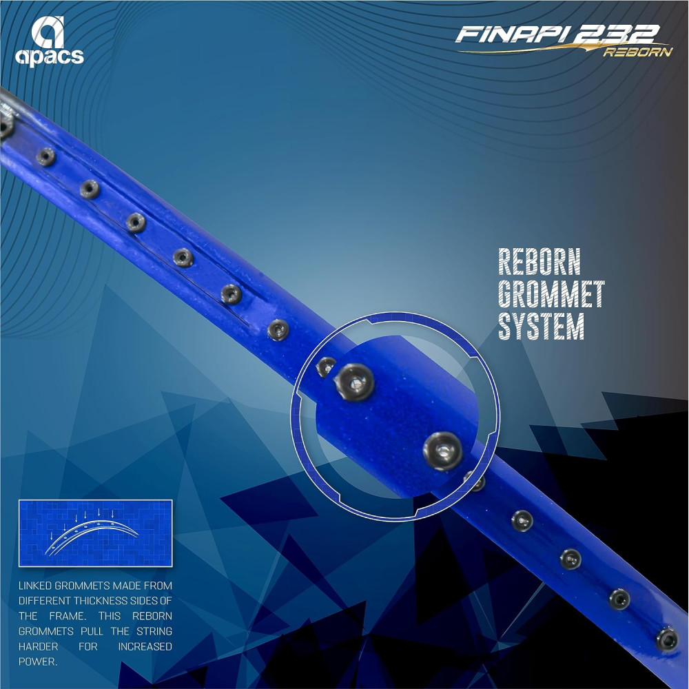 Apacs Finapi 232 Reborn (Unstrung, 42 LBS Mega Tension, World's Toughest Frame) Power Series Badminton Racket | Made with 100% Japanese Ultra Graphite Badminton Racquet with Full Cover (Black) Apacs Finapi 232 Reborn (Unstrung, 42 LBS Mega Tension, World's Toughest Frame) Power Series Badminton Racket | Made with 100% Japanese Ultra Graphite Badminton Racquet with Full Cover (Black)