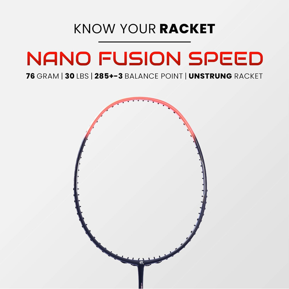 Apacs Nano Fusion Speed 722 (76 grams, Made in Vietnam) Ulta Light Weight | Japanese Graphite Unstrung Badminton Racket with Free Full Cover | G2-4 1/8 inches (Grey) Apacs Nano Fusion Speed 722 (76 grams, Made in Vietnam) Ulta Light Weight | Japanese Graphite Unstrung Badminton Racket with Free Full Cover | G2-4 1/8 inches (Grey)