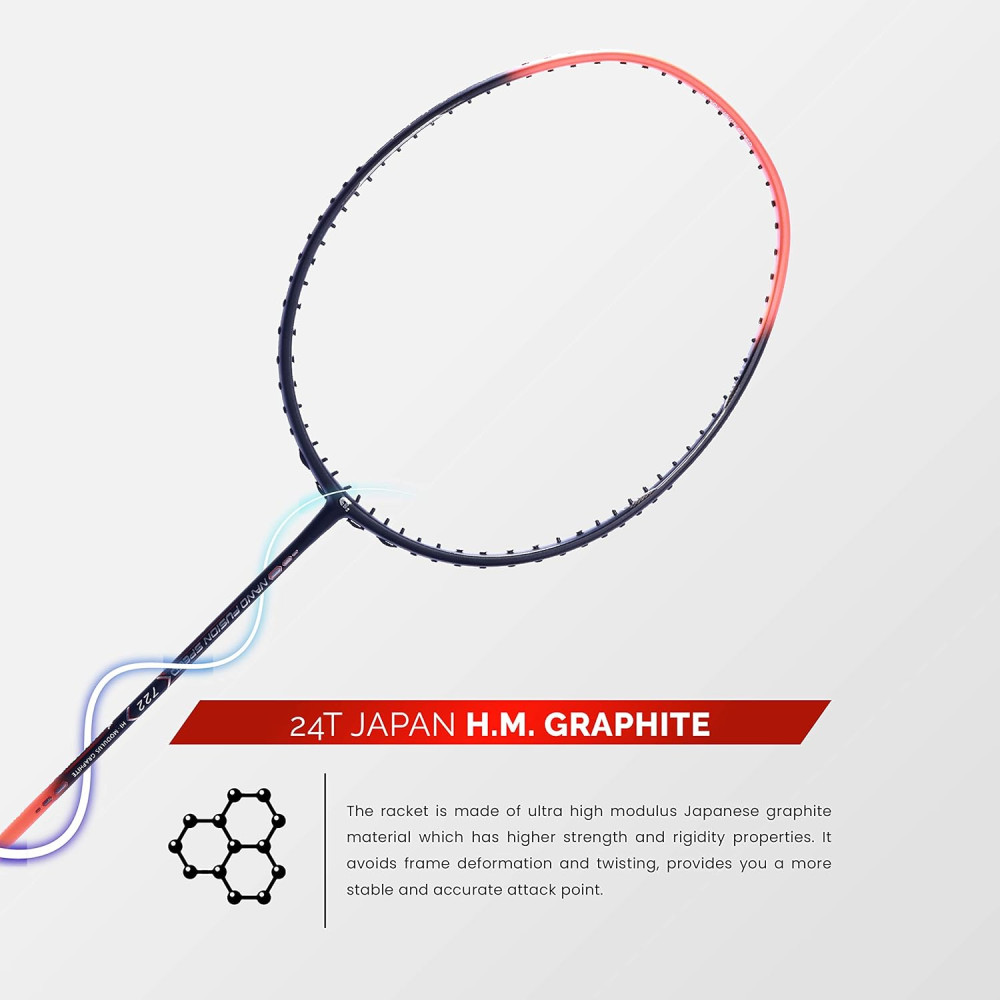 Apacs Nano Fusion Speed 722 (76 grams, Made in Vietnam) Ulta Light Weight | Japanese Graphite Unstrung Badminton Racket with Free Full Cover | G2-4 1/8 inches (Grey) Apacs Nano Fusion Speed 722 (76 grams, Made in Vietnam) Ulta Light Weight | Japanese Graphite Unstrung Badminton Racket with Free Full Cover | G2-4 1/8 inches (Grey)