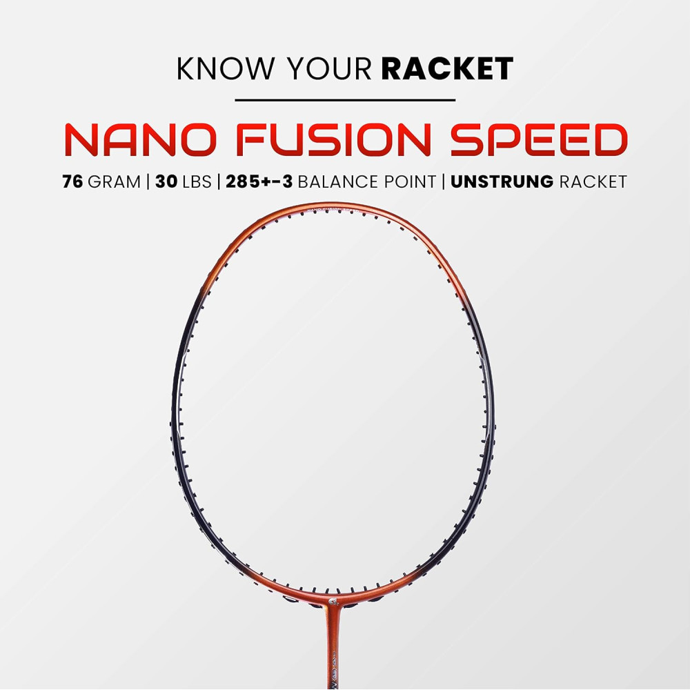 Apacs Nano Fusion Speed 722 (76 grams, Made in Vietnam) Ulta Light Weight | Japanese Graphite Unstrung Badminton Racket with Free Full Cover | G2-4 1/8 inches (Grey) Apacs Nano Fusion Speed 722 (76 grams, Made in Vietnam) Ulta Light Weight | Japanese Graphite Unstrung Badminton Racket with Free Full Cover | G2-4 1/8 inches (Grey)