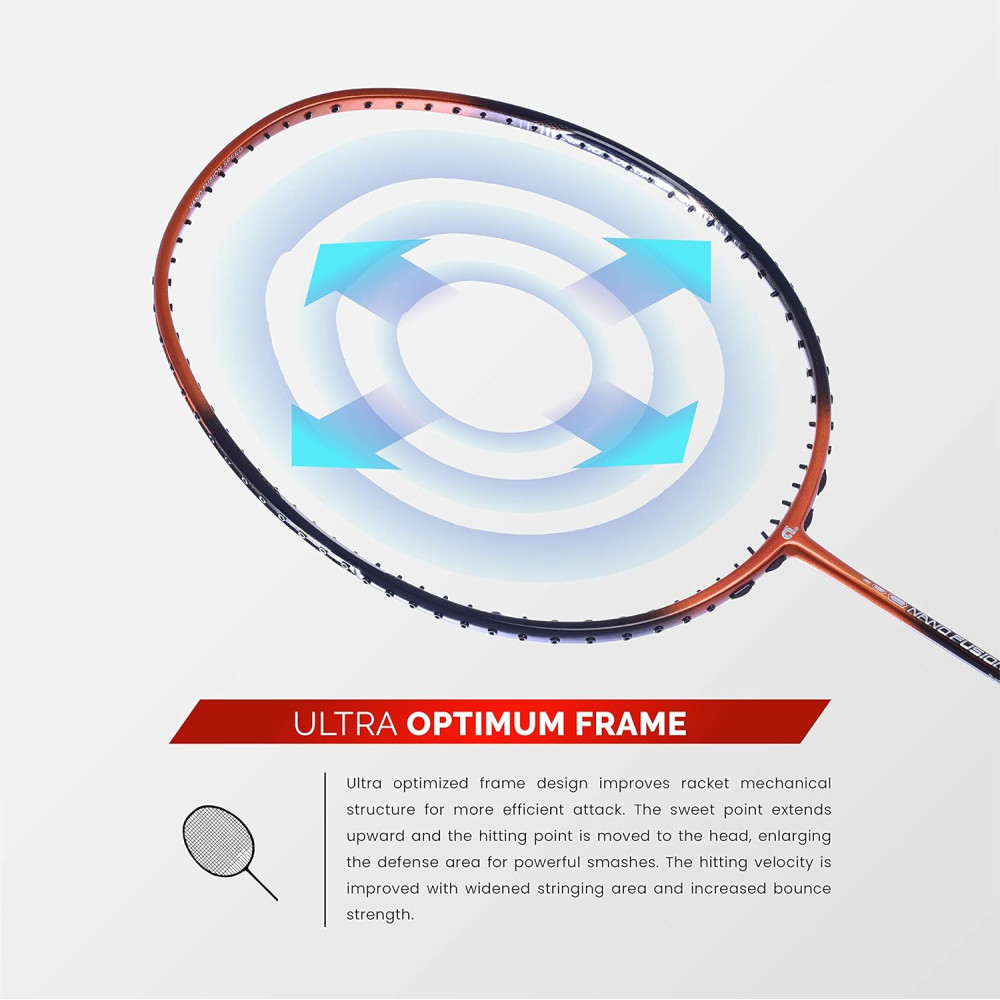 Apacs Nano Fusion Speed 722 (76 grams, Made in Vietnam) Ulta Light Weight | Japanese Graphite Unstrung Badminton Racket with Free Full Cover | G2-4 1/8 inches (Grey) Apacs Nano Fusion Speed 722 (76 grams, Made in Vietnam) Ulta Light Weight | Japanese Graphite Unstrung Badminton Racket with Free Full Cover | G2-4 1/8 inches (Grey)