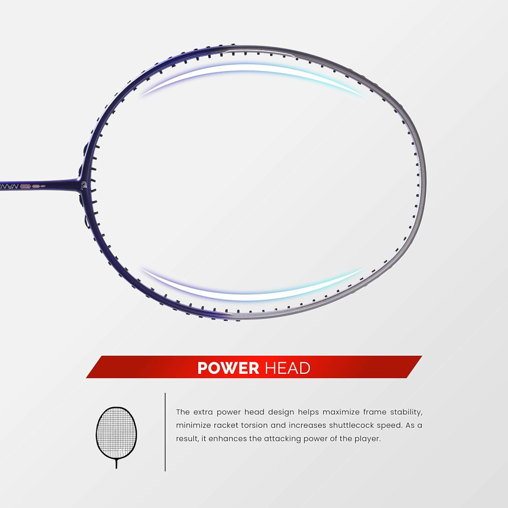 Apacs Nano Fusion Speed 722 (76 grams, Made in Vietnam) Ulta Light Weight | Japanese Graphite Unstrung Badminton Racket with Free Full Cover | G2-4 1/8 inches (Grey) Apacs Nano Fusion Speed 722 (76 grams, Made in Vietnam) Ulta Light Weight | Japanese Graphite Unstrung Badminton Racket with Free Full Cover | G2-4 1/8 inches (Grey)
