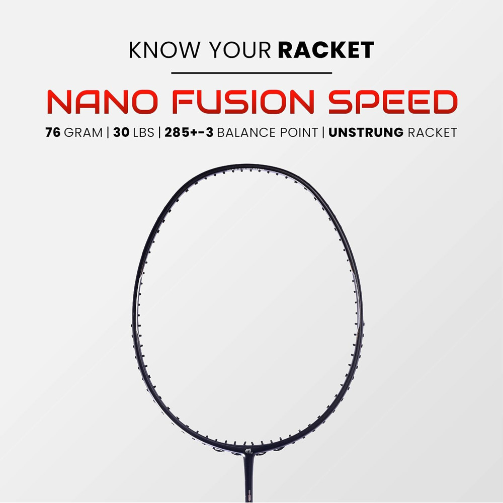Apacs Nano Fusion Speed 722 (76 grams, Made in Vietnam) Ulta Light Weight | Japanese Graphite Unstrung Badminton Racket with Free Full Cover | G2-4 1/8 inches (Grey) Apacs Nano Fusion Speed 722 (76 grams, Made in Vietnam) Ulta Light Weight | Japanese Graphite Unstrung Badminton Racket with Free Full Cover | G2-4 1/8 inches (Grey)