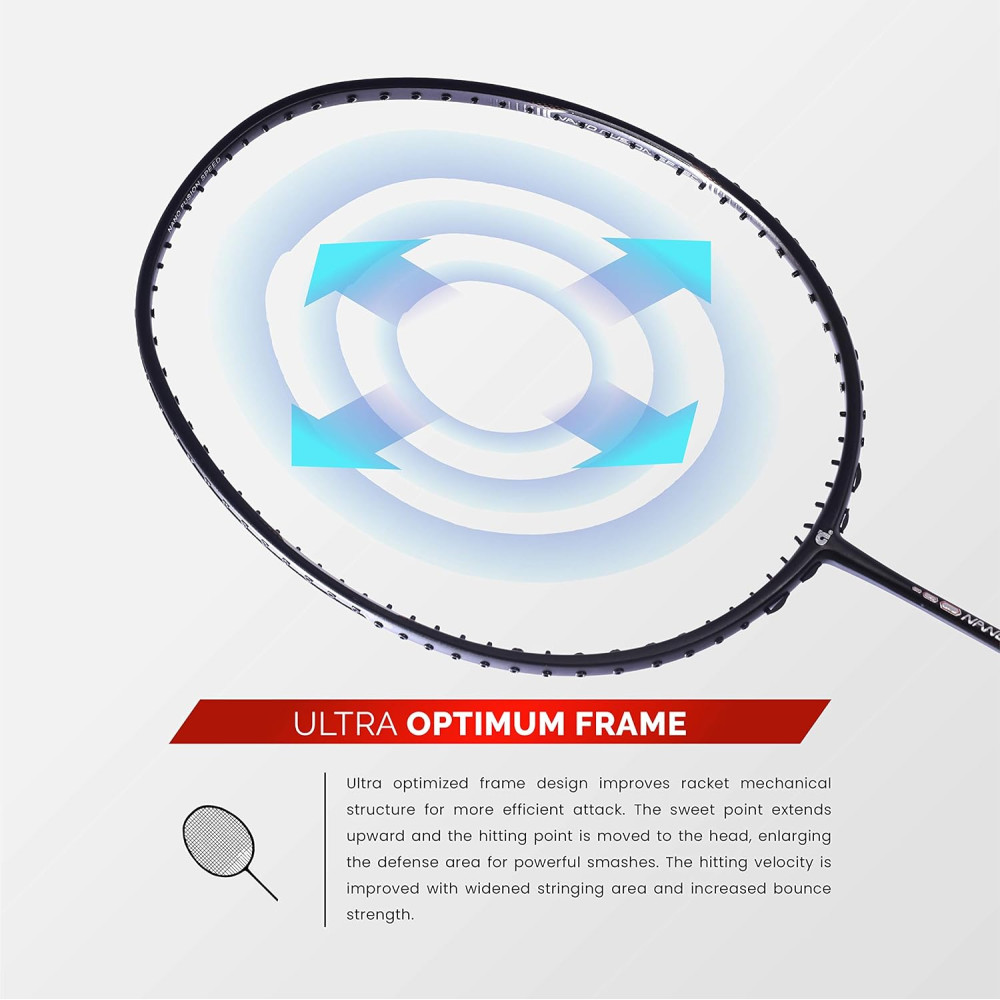Apacs Nano Fusion Speed 722 (76 grams, Made in Vietnam) Ulta Light Weight | Japanese Graphite Unstrung Badminton Racket with Free Full Cover | G2-4 1/8 inches (Grey) Apacs Nano Fusion Speed 722 (76 grams, Made in Vietnam) Ulta Light Weight | Japanese Graphite Unstrung Badminton Racket with Free Full Cover | G2-4 1/8 inches (Grey)
