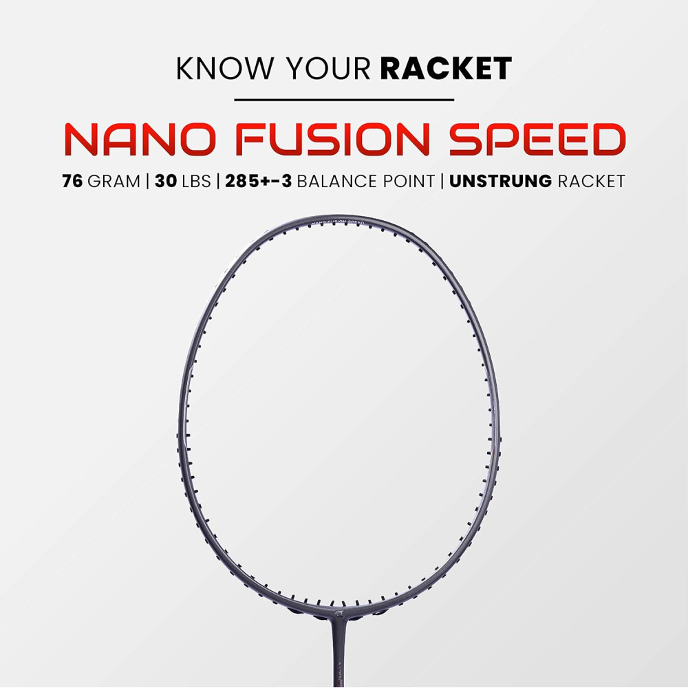 Apacs Nano Fusion Speed 722 (76 grams, Made in Vietnam) Ulta Light Weight | Japanese Graphite Unstrung Badminton Racket with Free Full Cover | G2-4 1/8 inches (Grey) Apacs Nano Fusion Speed 722 (76 grams, Made in Vietnam) Ulta Light Weight | Japanese Graphite Unstrung Badminton Racket with Free Full Cover | G2-4 1/8 inches (Grey)