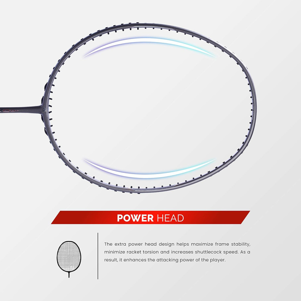 Apacs Nano Fusion Speed 722 (76 grams, Made in Vietnam) Ulta Light Weight | Japanese Graphite Unstrung Badminton Racket with Free Full Cover | G2-4 1/8 inches (Grey) Apacs Nano Fusion Speed 722 (76 grams, Made in Vietnam) Ulta Light Weight | Japanese Graphite Unstrung Badminton Racket with Free Full Cover | G2-4 1/8 inches (Grey)