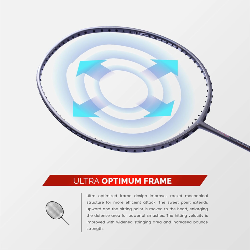 Apacs Nano Fusion Speed 722 (76 grams, Made in Vietnam) Ulta Light Weight | Japanese Graphite Unstrung Badminton Racket with Free Full Cover | G2-4 1/8 inches (Grey) Apacs Nano Fusion Speed 722 (76 grams, Made in Vietnam) Ulta Light Weight | Japanese Graphite Unstrung Badminton Racket with Free Full Cover | G2-4 1/8 inches (Grey)