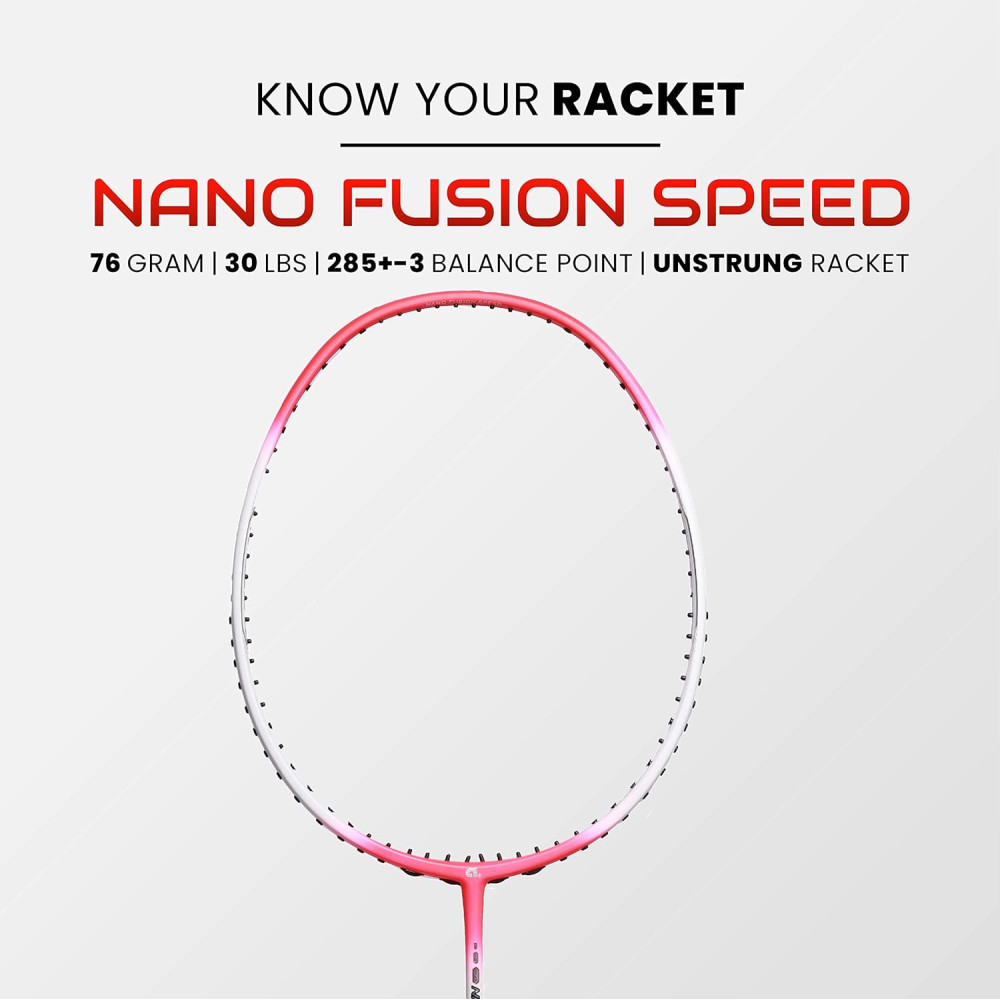 Apacs Nano Fusion Speed 722 (76 grams, Made in Vietnam) Ulta Light Weight | Japanese Graphite Unstrung Badminton Racket with Free Full Cover | G2-4 1/8 inches (Grey) Apacs Nano Fusion Speed 722 (76 grams, Made in Vietnam) Ulta Light Weight | Japanese Graphite Unstrung Badminton Racket with Free Full Cover | G2-4 1/8 inches (Grey)